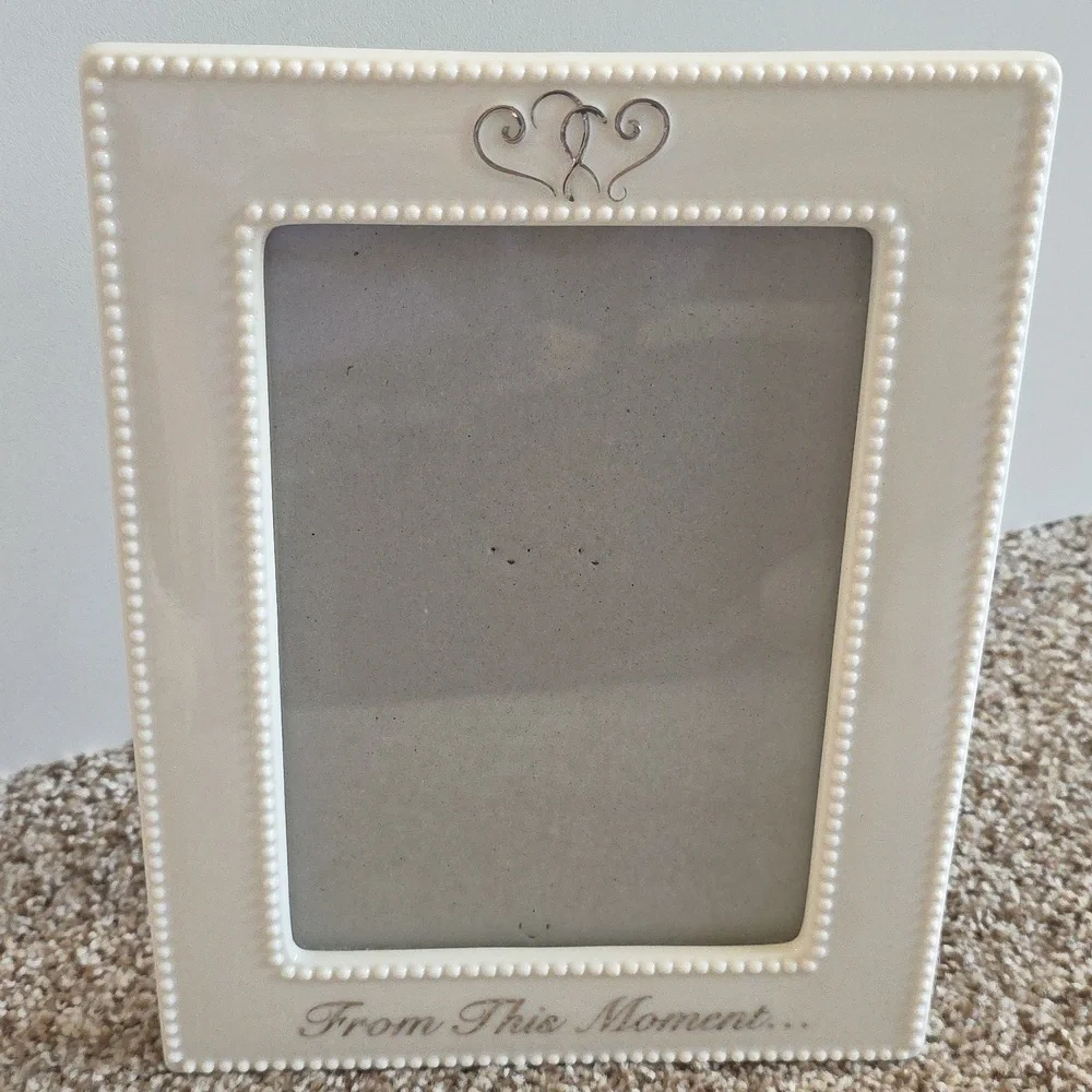 Wedding Picture Frame 5x7 Tabletop Photo Frame - Ceramic